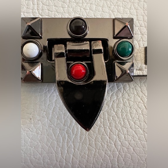 Nicole Lee Multicolor Studded White Crossbody Bag - Picture 6 of 14